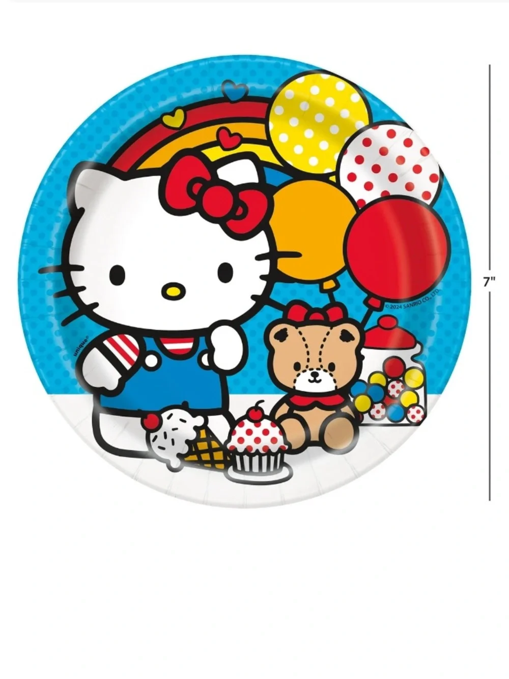 Hello Kitty Blue Party Dessert Plates & Napkins Set